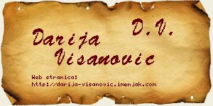 Darija Višanović vizit kartica